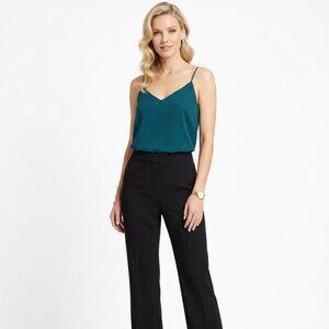 NWT Calvin Klein Royal Green Metallic Polka Dot Cami | Spaghetti Strap Sz M